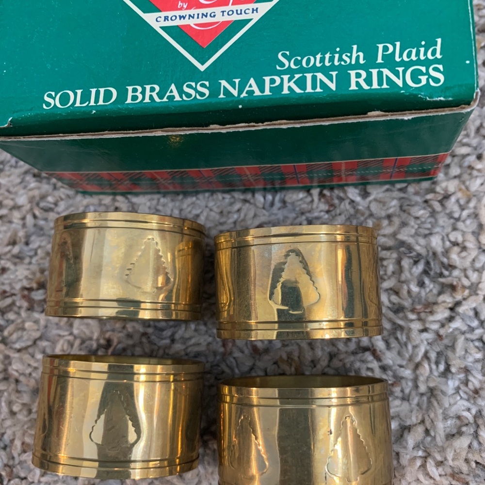 Crowning Touch Solid Brass Napkin Rings